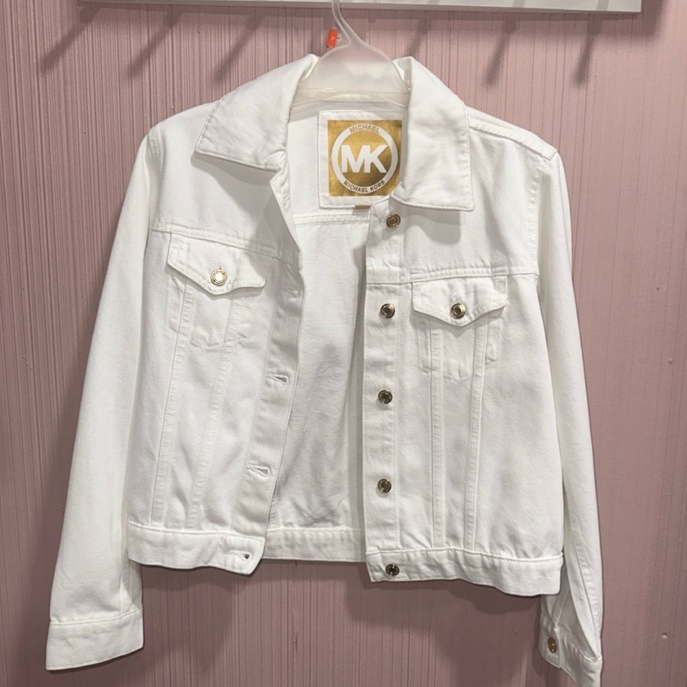 Michael Kors White Jean Jacket